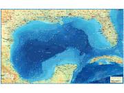 Gulf of Mexico Wall Map Gulf of Mexico Wall Map