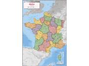 France Political Wall Map France Political Wall Map