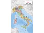 Italy Political Wall Map Italy Political Wall Map
