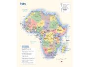 Africa Political Wall Map