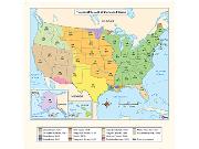 USA Territorial Growth Wall Map