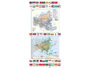 Asia Flags Wall Map Asia Flags Wall Map