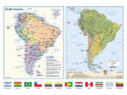 South America Flags Wall Map South America Flags Wall Map