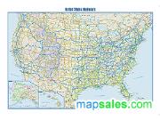 US Interstate Wall Map