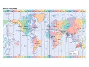 World Time Zone Wall Map