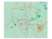 Nashville Tennessee Wall Maps - MapSales