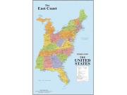 East Coast Wall Map East Coast Wall Map