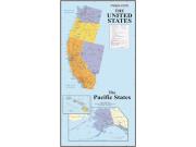 Pacific States Wall Map Pacific States Wall Map