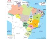Brazil in Portuguese Wall Map Brazil in Portuguese Wall Map
