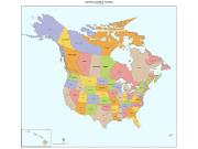 USA-Canada Wall Map