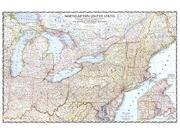 Northeastern US 1945 Wall Map