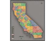 California Contemporary Wall Map California Contemporary Wall Map
