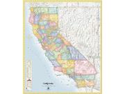 California Political Wall Map California Political Wall Map