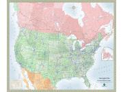 Canada and USA Highway Wall Map Canada and USA Highway Wall Map