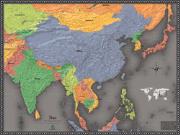 Contemporary Asia Wall Map Contemporary Asia Wall Map