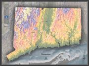 Connecticut Physical Wall Map Connecticut Physical Wall Map