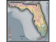 Florida Physical Wall Map Florida Physical Wall Map