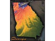 Georgia Topo Wall Map Georgia Topo Wall Map