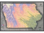Iowa Physical Wall Map Iowa Physical Wall Map