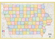 Iowa Political Wall Map Iowa Political Wall Map