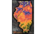 Illinois Topo Wall Map Illinois Topo Wall Map
