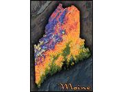 Maine Topo Wall Map Maine Topo Wall Map