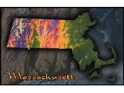 Massachusetts Topo Wall Map Massachusetts Topo Wall Map