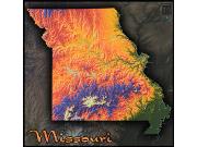 Missouri Topo Wall Map Missouri Topo Wall Map