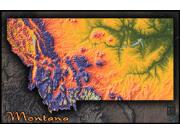 Montana Topo Wall Map Montana Topo Wall Map