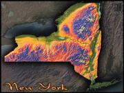 New York Topo Wall Map New York Topo Wall Map