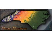 North Carolina Topo Wall Map North Carolina Topo Wall Map