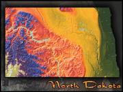 North Dakota Topo Wall Map North Dakota Topo Wall Map
