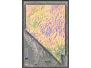 Nevada Physical Wall Map Nevada Physical Wall Map