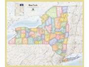 New York Political Wall Map New York Political Wall Map
