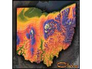 Ohio Topo Wall Map Ohio Topo Wall Map