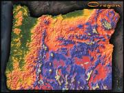 Oregon Topo Wall Map Oregon Topo Wall Map
