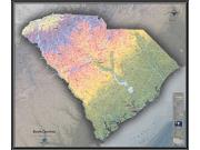 South Carolina Physical Wall Map South Carolina Physical Wall Map