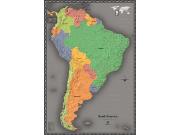 South America Contemporary Wall Map South America Contemporary Wall Map