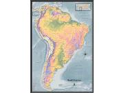 South America Physical Wall Map South America Physical Wall Map