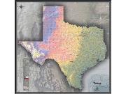 Texas Physical Wall Map Texas Physical Wall Map