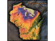 Wisconsin Topo Wall Map Wisconsin Topo Wall Map