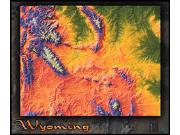 Wyoming Topo Wall Map Wyoming Topo Wall Map