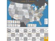 USA Racetrack Wall Map USA Racetrack Wall Map