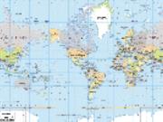 Americas Centered World Political Map