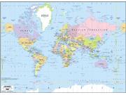 Europe-Centered World Political Wall Map Europe-Centered World Political Wall Map