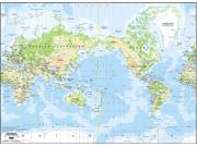Pacific-Centered World Physical Wall Map Pacific-Centered World Physical Wall Map