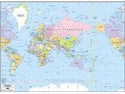 Asia-Centered World Political Wall Map Asia-Centered World Political Wall Map