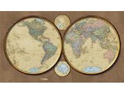 World Hemispheres Wall Map (includes Ocean Floor) World Hemispheres Wall Map (includes Ocean Floor)