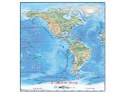 Western Hemisphere Physical Wall Map Western Hemisphere Physical Wall Map