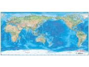 Physical Pacific Centered (without Wonders) Wall Map Physical Pacific Centered (without Wonders) Wall Map